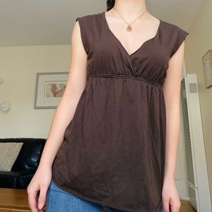 Y2k brown flared top